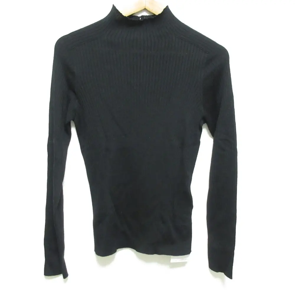 24SS ANAYI アナイ メリノウールハイネックプルオーバー ニット セーター サイズ38 ブラック