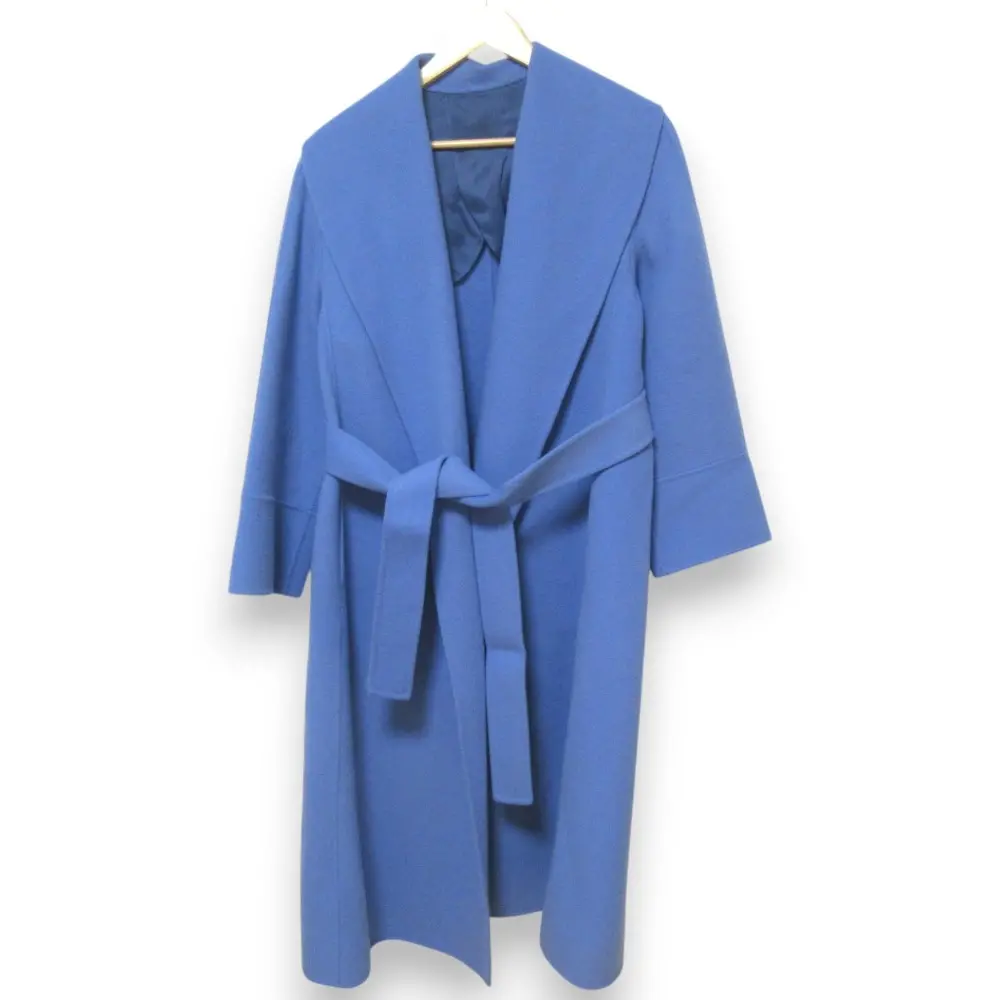 22AW ANAYI アナイ シャルムビーバーショールカラーコート ガウンコート 102227-17-080 サイズ36 ブルー系