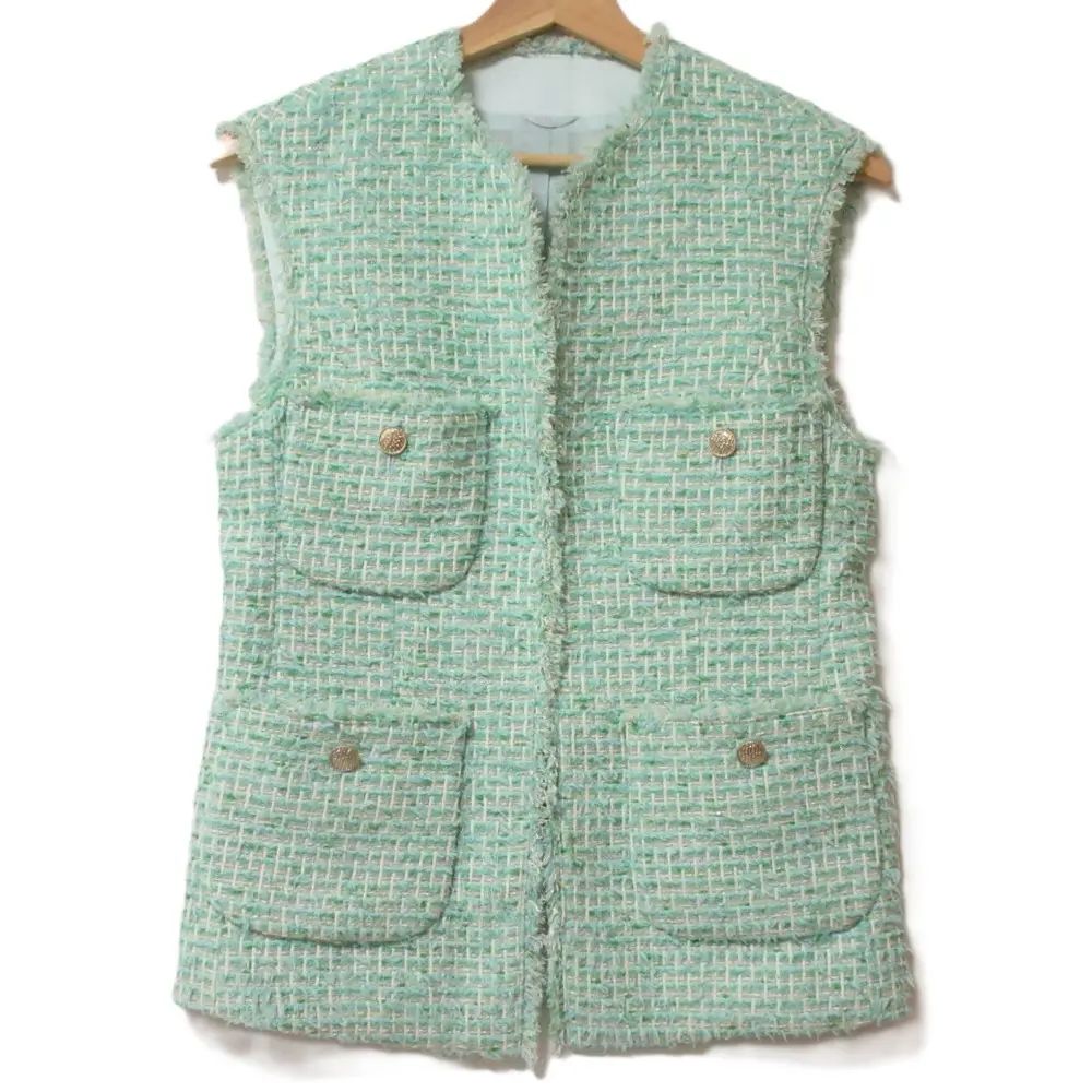 ANAYI アナイ モールコンビクルーネックジレ ベスト モールコンビクルーネックジレ | ANAYI/アナイ | 三越伊勢丹オンライン