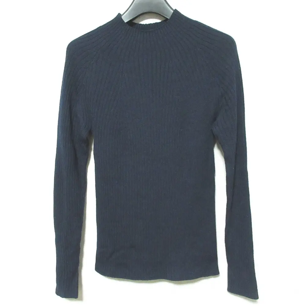 ANAYI アナイ ウールリブニットセーター サイズ38 ネイビー