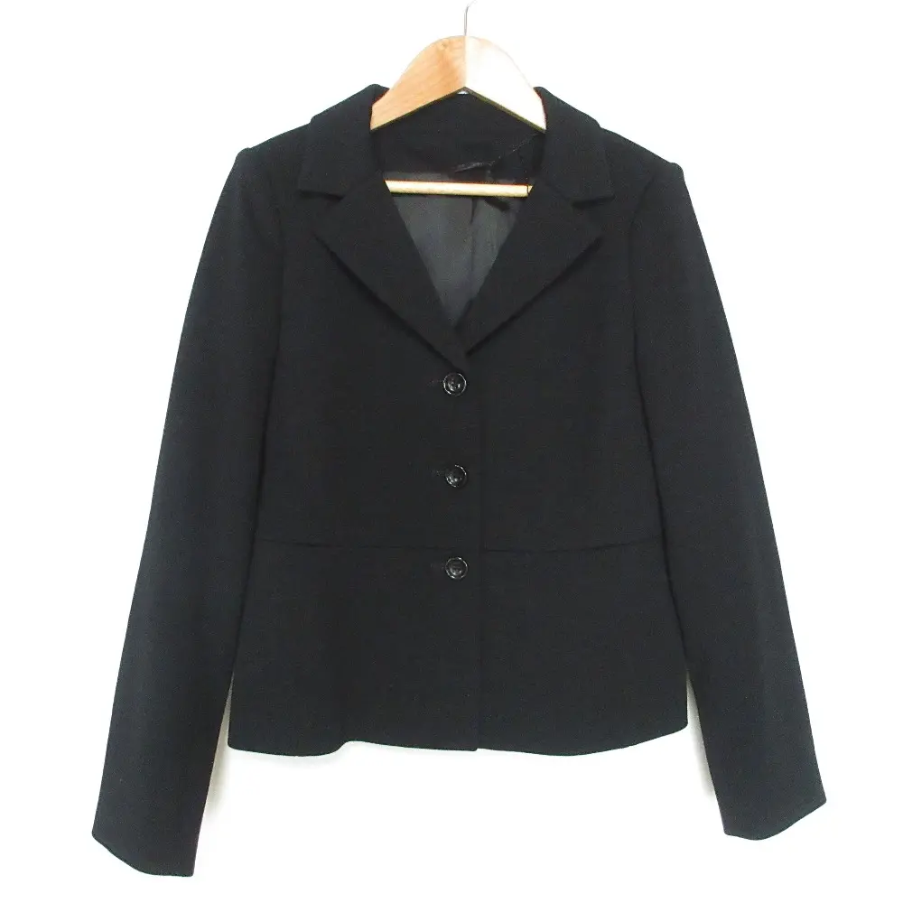 ANAYI アナイ ストレッチ シングル テーラードジャケット 36 ブラック