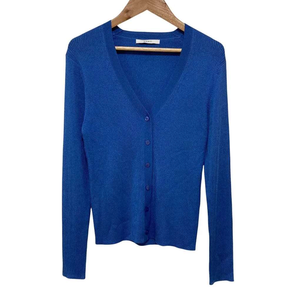 24SS ANAYI アナイ モールコンビ クルーネックジレ ニット ベスト