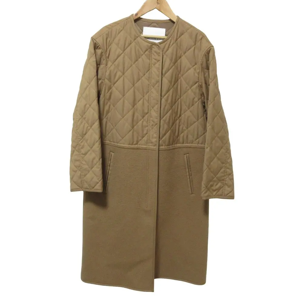 ANAYI アナイ キルティング ドッキングコート ノーカラーコート 36