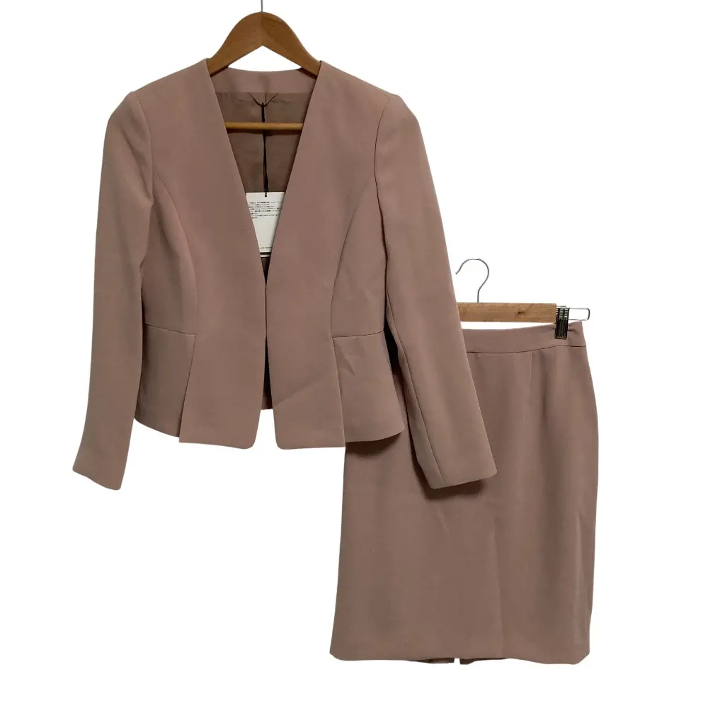 ANAYI アナイ ノーカラージャケット スカート セットアップ 36サイズ 38サイズ ピンクベージュ