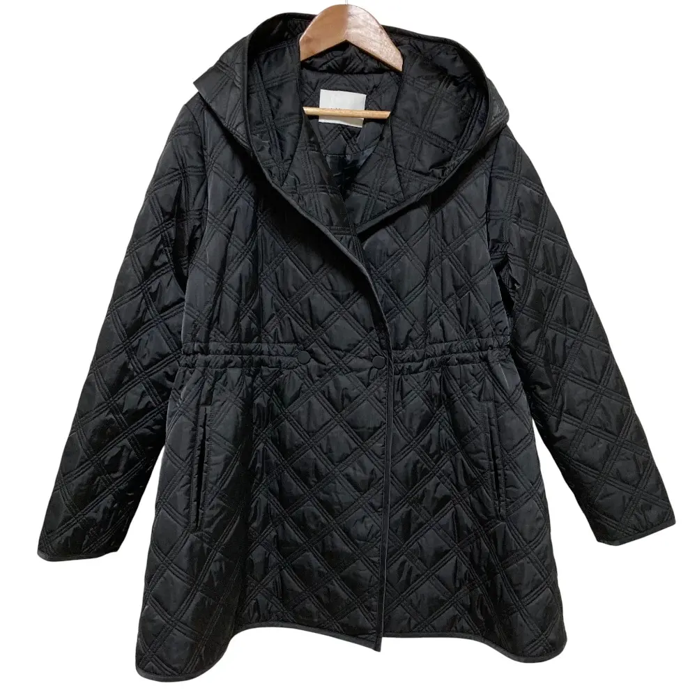24AW ANAYI アナイ キルティング フーデッドコート サイズ36 ブラック