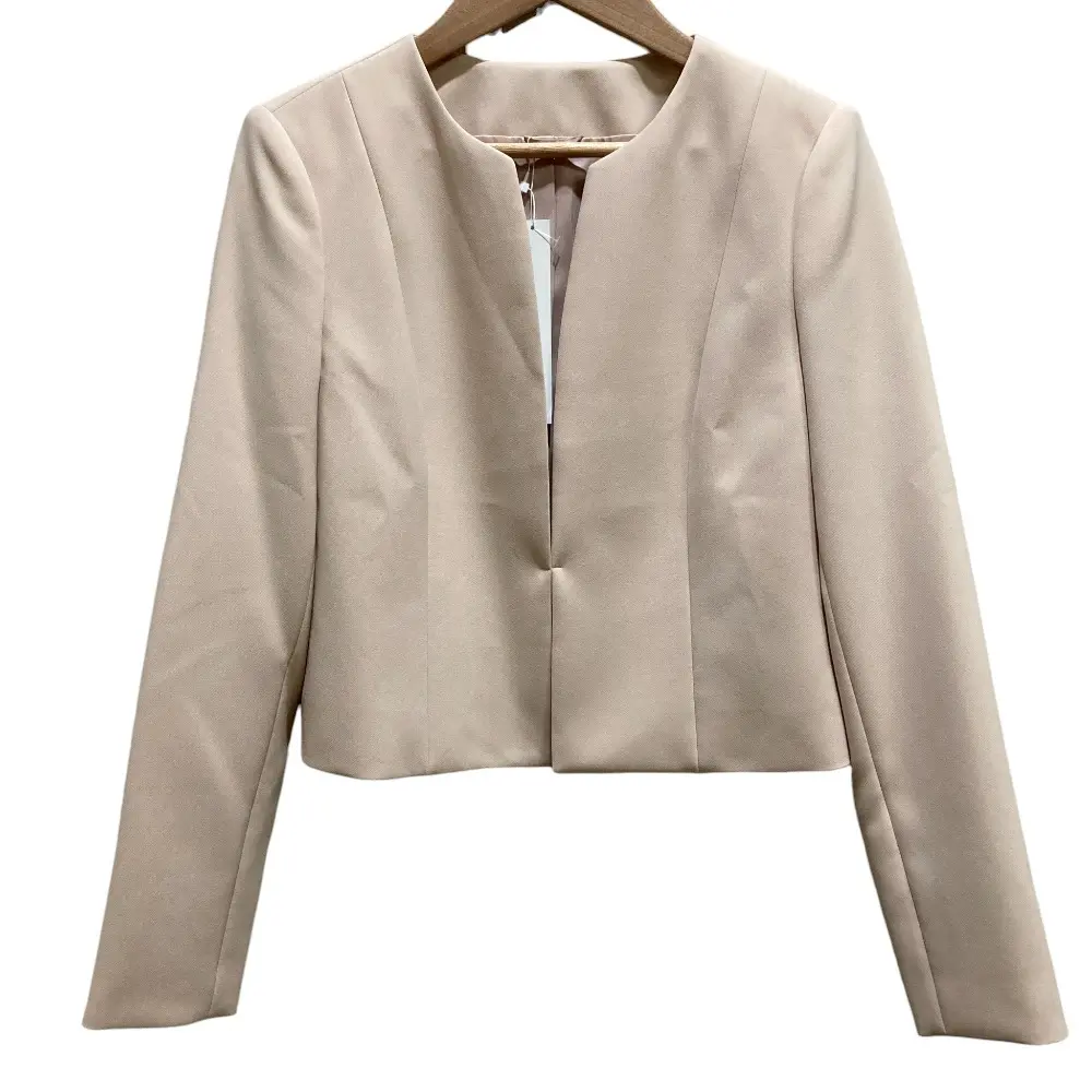 ANAYI アナイ ノーカラー ショートジャケット サイズ36 ピンクベージュ