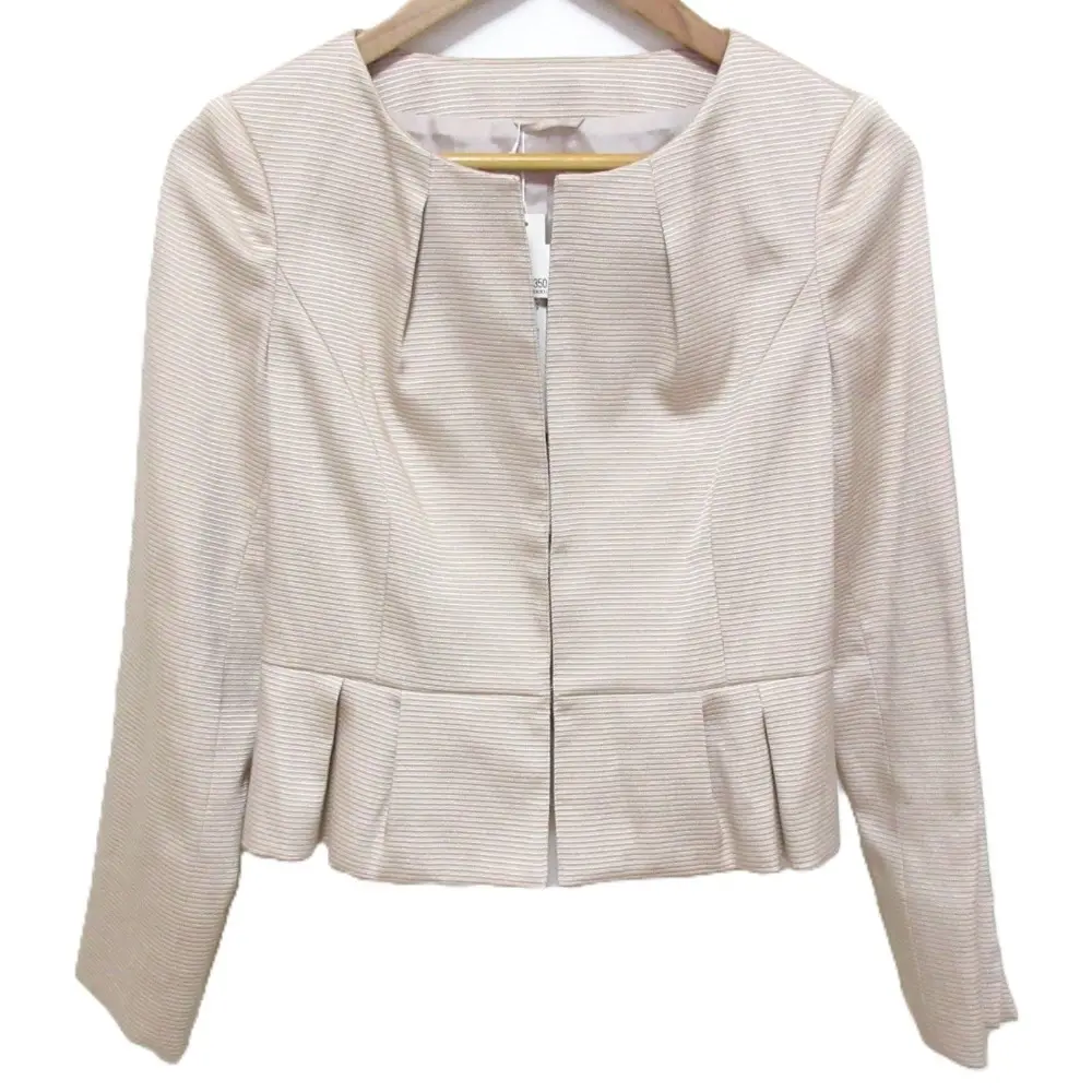 ANAYI アナイ ノーカラー ペプラムジャケット 36  ベージュ