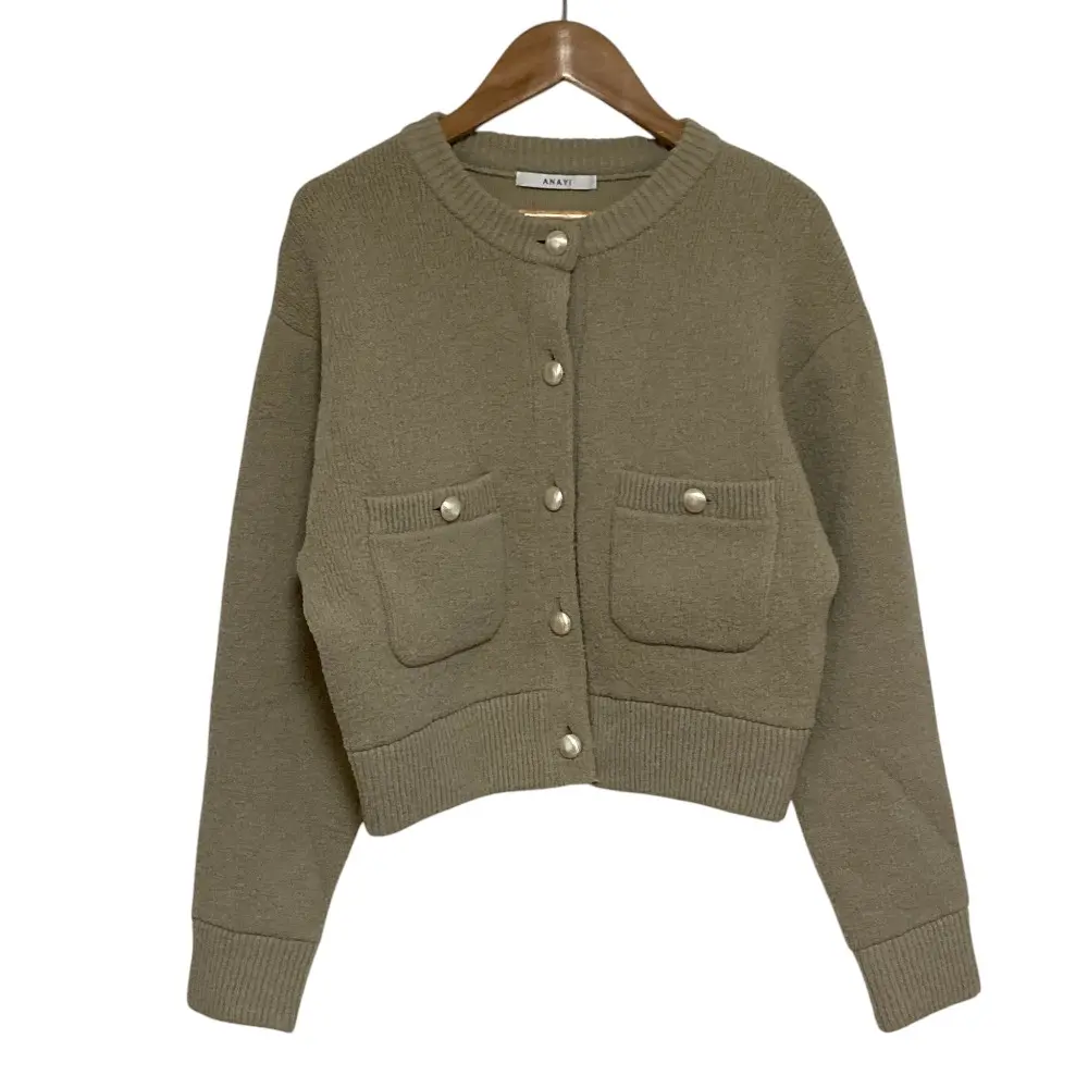 25AW ANAYI アナイ ウールブークレブルゾン カーディガン ニットジャケット 10252816350 サイズ36 ベージュ