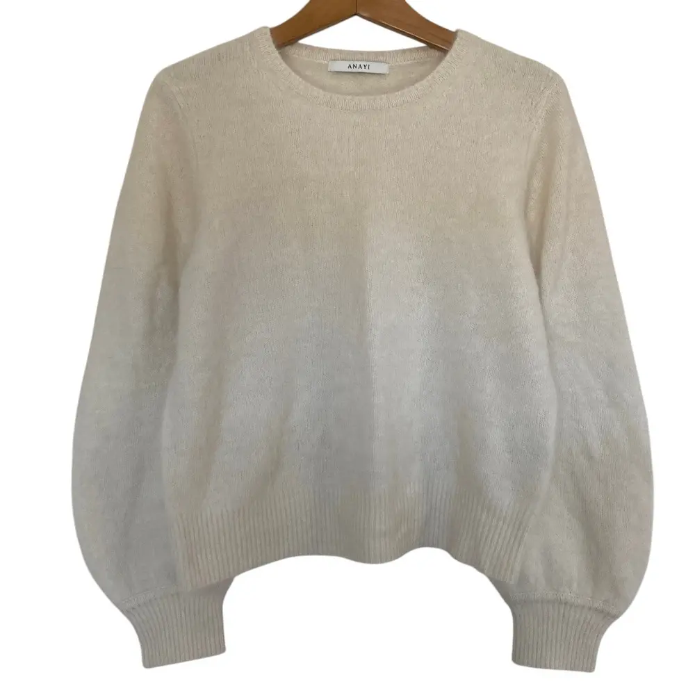 23AW ANAYI アナイ FLUFFY袖ボリュームプルオーバー ニット セーター 38 アイボリーの買取実績【2026年3月買取】