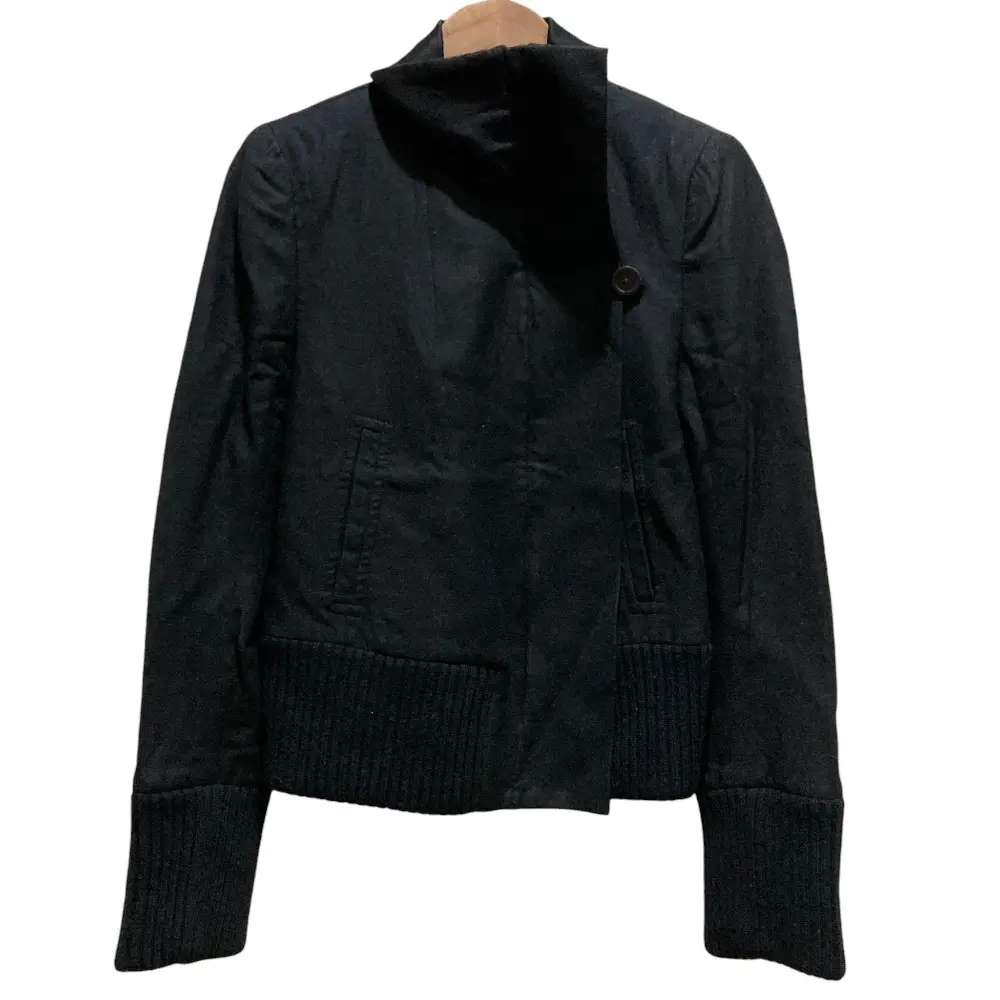 Ann Demeulemeester アンドゥムルメステール 黒タグ 本人期 リブジャケット サイズ36 ブラックの買取実績【2025年10月買取】
