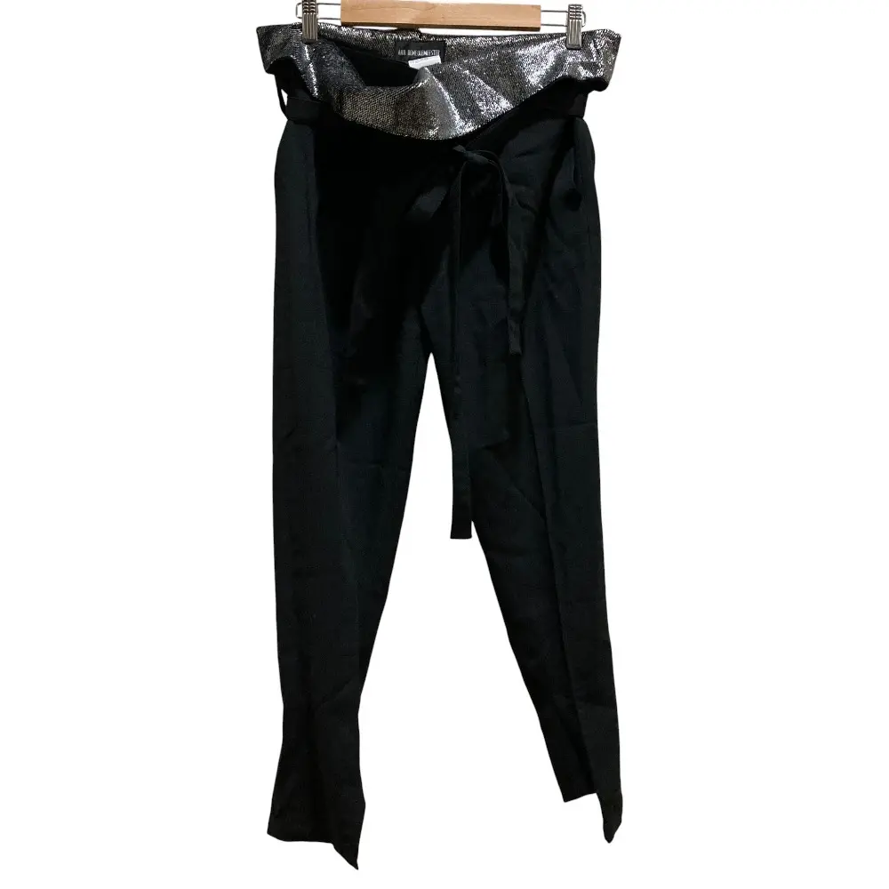 Ann Demeulemeester アンドゥムルメステール 黒タグ 本人期 ハイウエストベルテッドパンツ サイズ36 ブラック