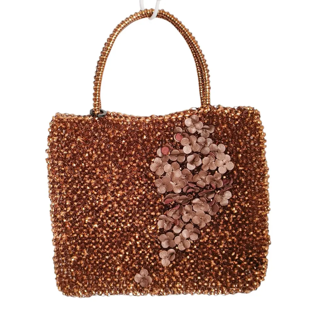 ANTEPRIMA アンテプリマ フラワーモチーフ ワイヤーバッグ ハンドバッグ ブラウン