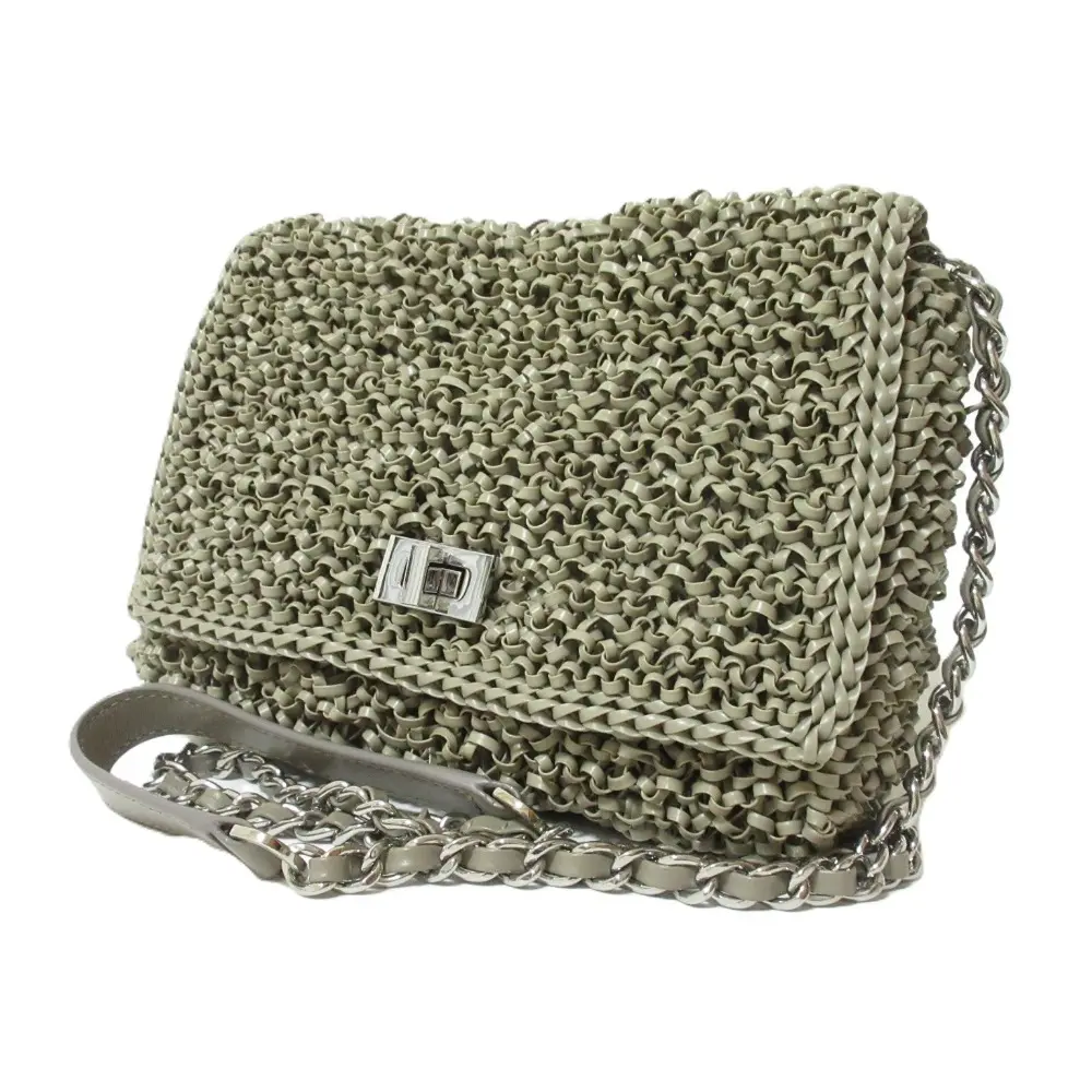 ANTEPRIMA アンテプリマ LUCCHETTO ルッケット チェーンショルダー ワイヤーバッグ グレーベージュ×シルバー金具