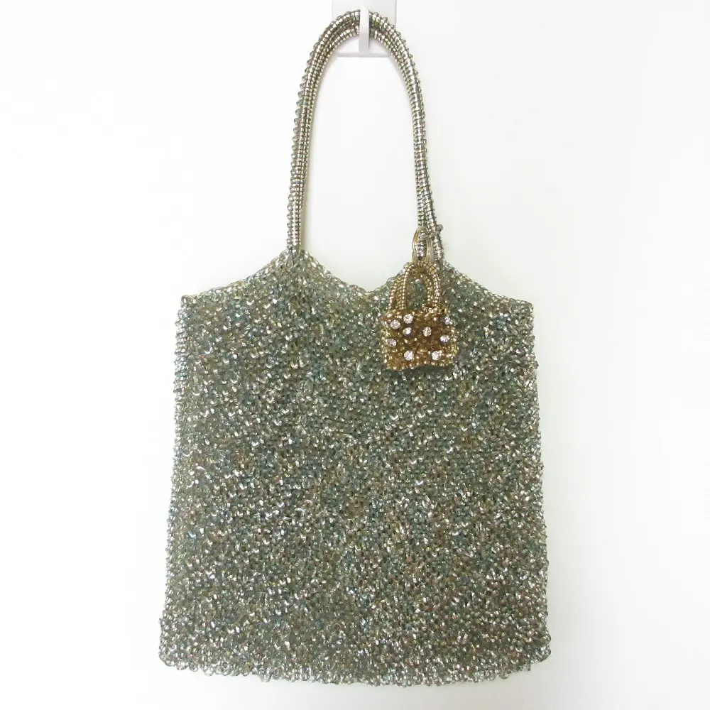 ANTEPRIMA アンテプリマ スクエア ワイヤーバッグ ハンドバッグ チャーム付き シルバーカラー