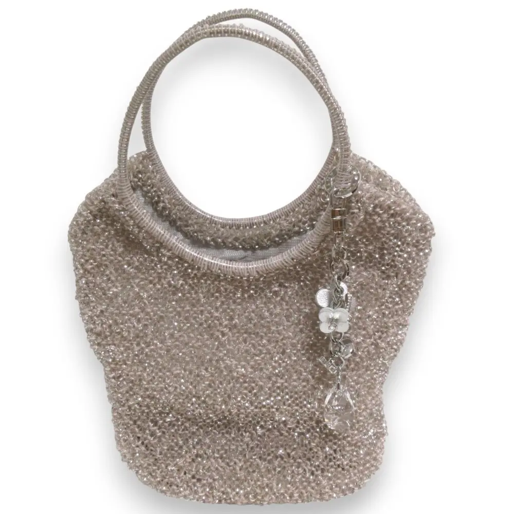 ANTEPRIMA アンテプリマ STANDARD II チャーム付き ワイヤーハンドバッグ グレー系