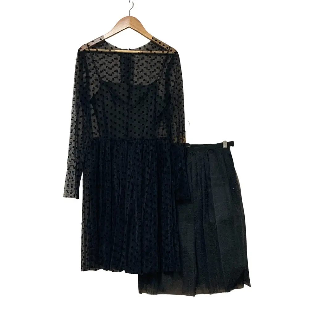 ANTEPRIMA アンテプリマ ドットチュールワンピース サイズ38 ブラック