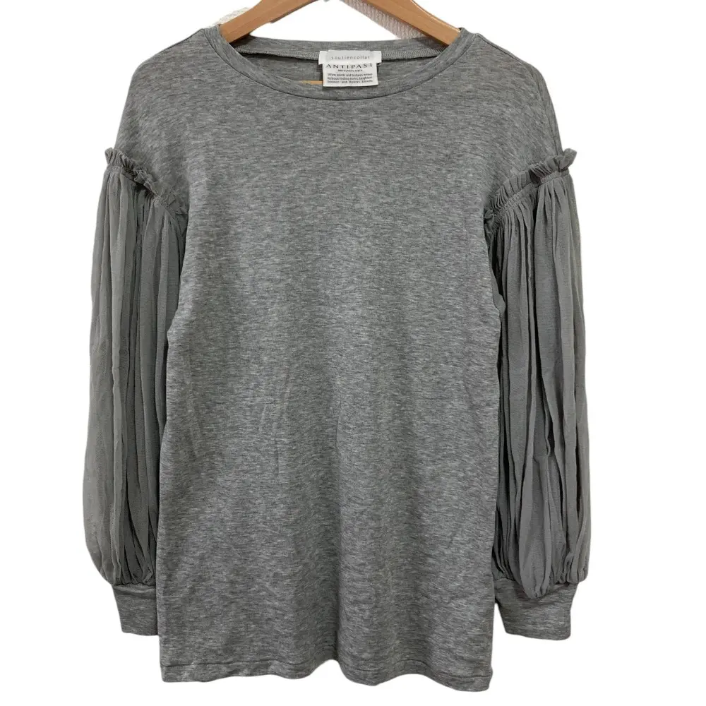 ANTIPAST × SOUTIENCOLLAR アンティパスト ステンカラー コラボ Pieta Sleeve ピエタスリーブ カットソー KNT196MD グレー