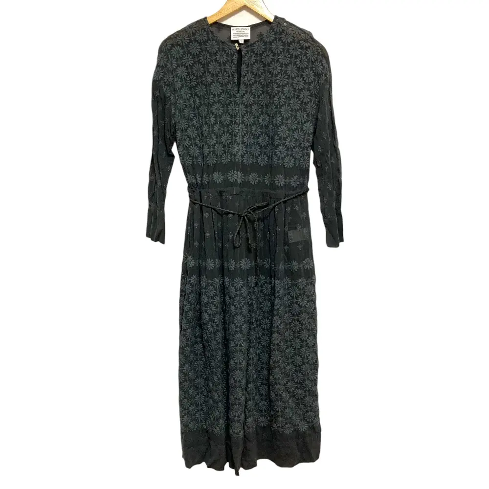 ANTIPAST アンティパスト G-DYED EME DRESS マーガレット刺繍 ワンピース サイズ1 グレー