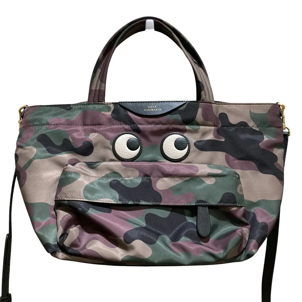 Anya Hindmarch アニヤハインドマーチ E/W Tote Mini Eyes トートバッグ 159630 カモフラ グリーン