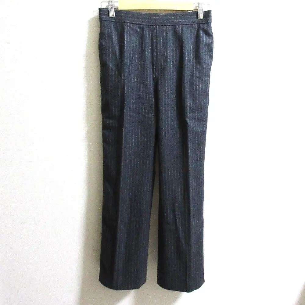 22AW AP STUDIO エーピーストゥディオ サイドラインストライプパンツ 裾ジップ スラックス サイズ36 グレー