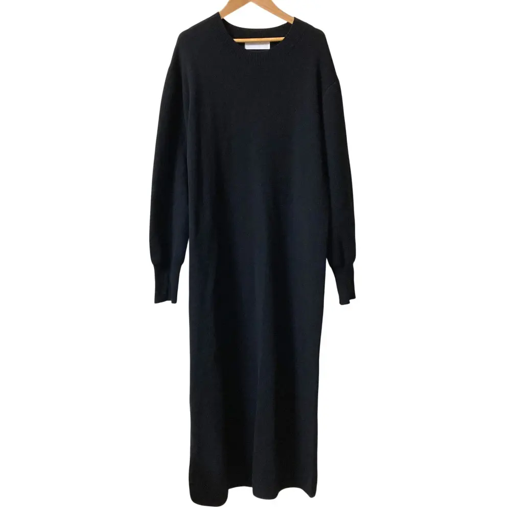 23AW AP STUDIO エーピーストゥディオ Crew neck Knit Onepiece ニット ワンピース サイズ38 ブラック