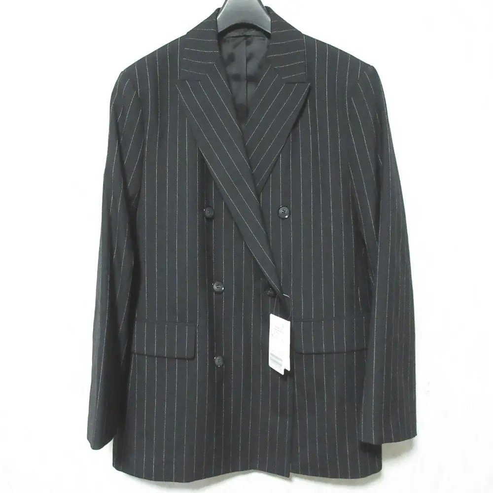 23AW AP STUDIO エーピー ストゥディオ Striped Shoulder Jacket ストライプジャケット 23010586201030 36 ブラック