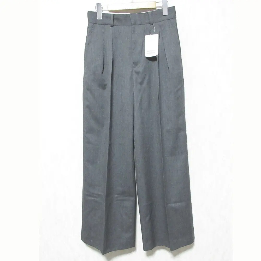 23AW AP STUDIO エーピー ストゥディオ New High-waisted wide PT ウール ワイドパンツ 23030586200030 38 グレー