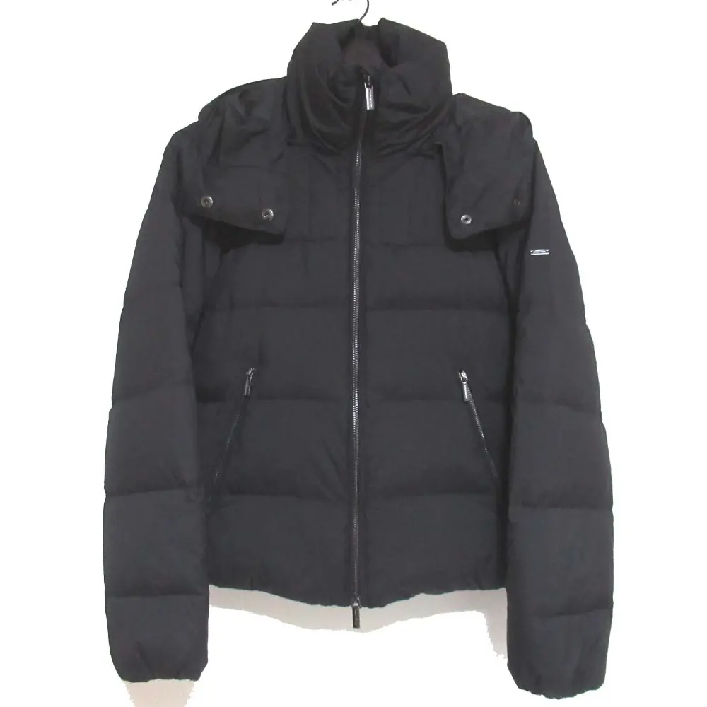 ARMANI EXCHANGE アルマーニエクスチェンジ ジップアップ フーデッド ダウンジャケット XSサイズ ブラック