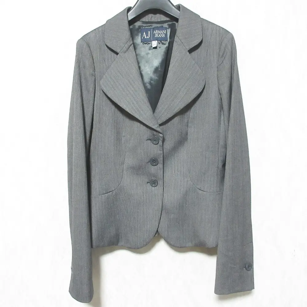 ARMANI JEANS アルマーニジーンズ ストレッチ シングルジャケット サイズ40 グレー