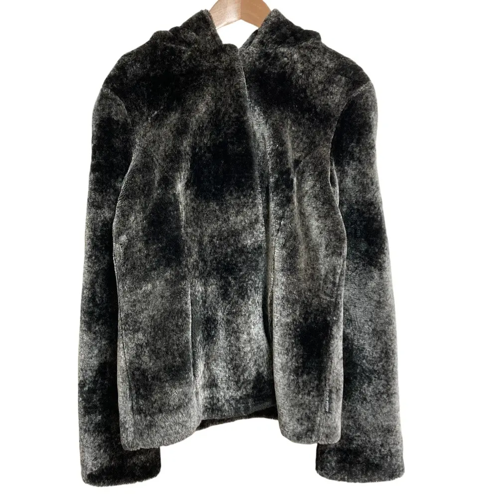 ARMANI JEANS アルマーニジーンズ アザラシ柄 フリースボアパーカー サイズ40 グレー
