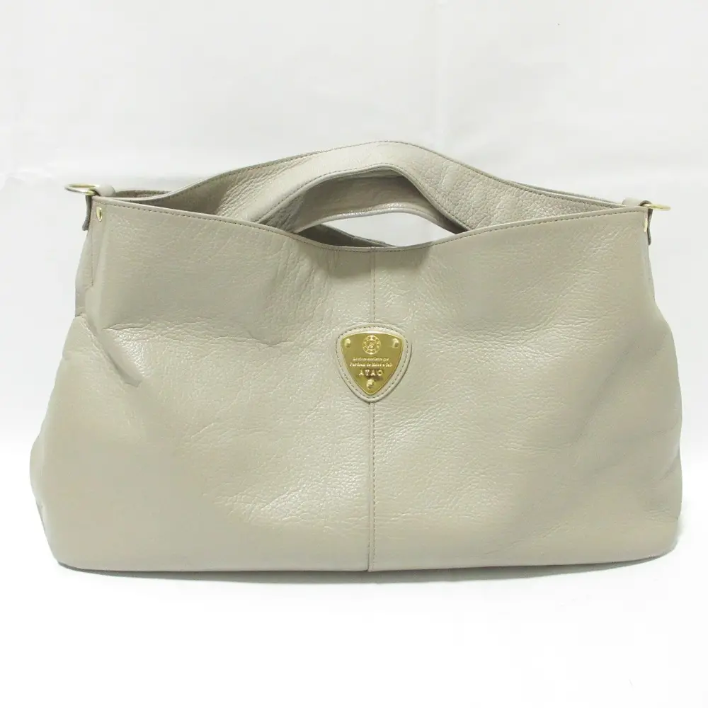 ATAO アタオ elvy エルヴィ レザー ハンドバッグ トートバッグ グレージュ