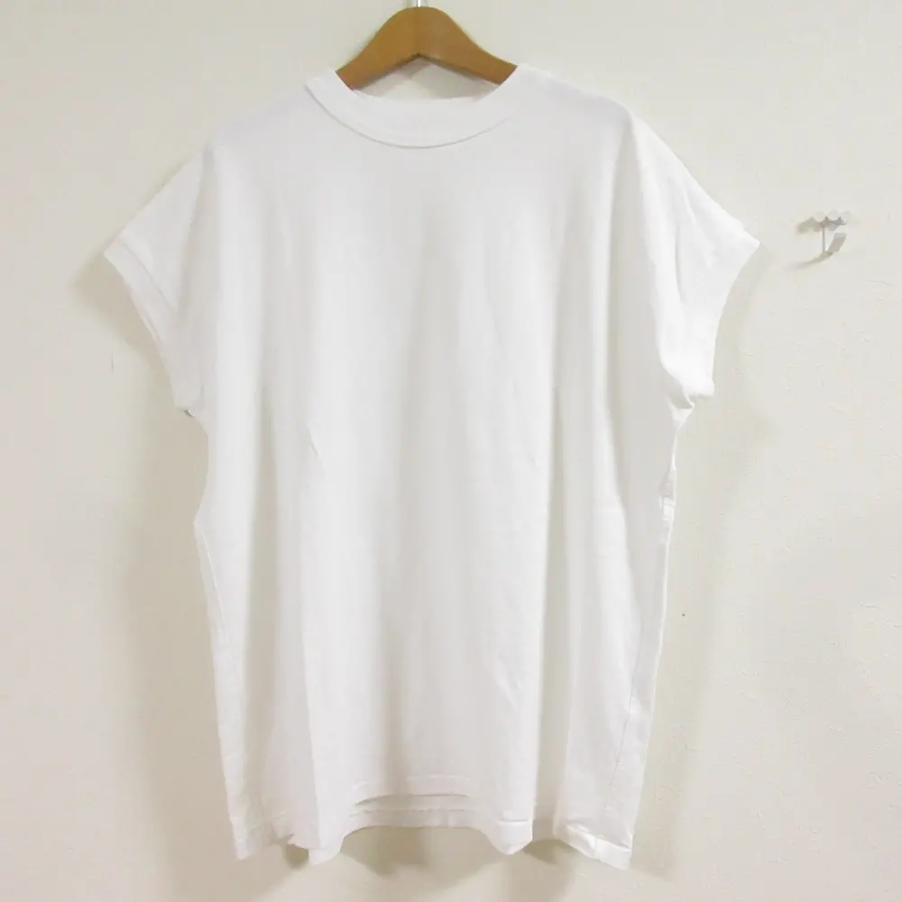 22SS ATON エイトン SUPIMA AIR OVERSIZED TANK TOP フレンチスリーブ プルオーバー Tシャツ カットソー KKAGNM0034 2 ホワイト