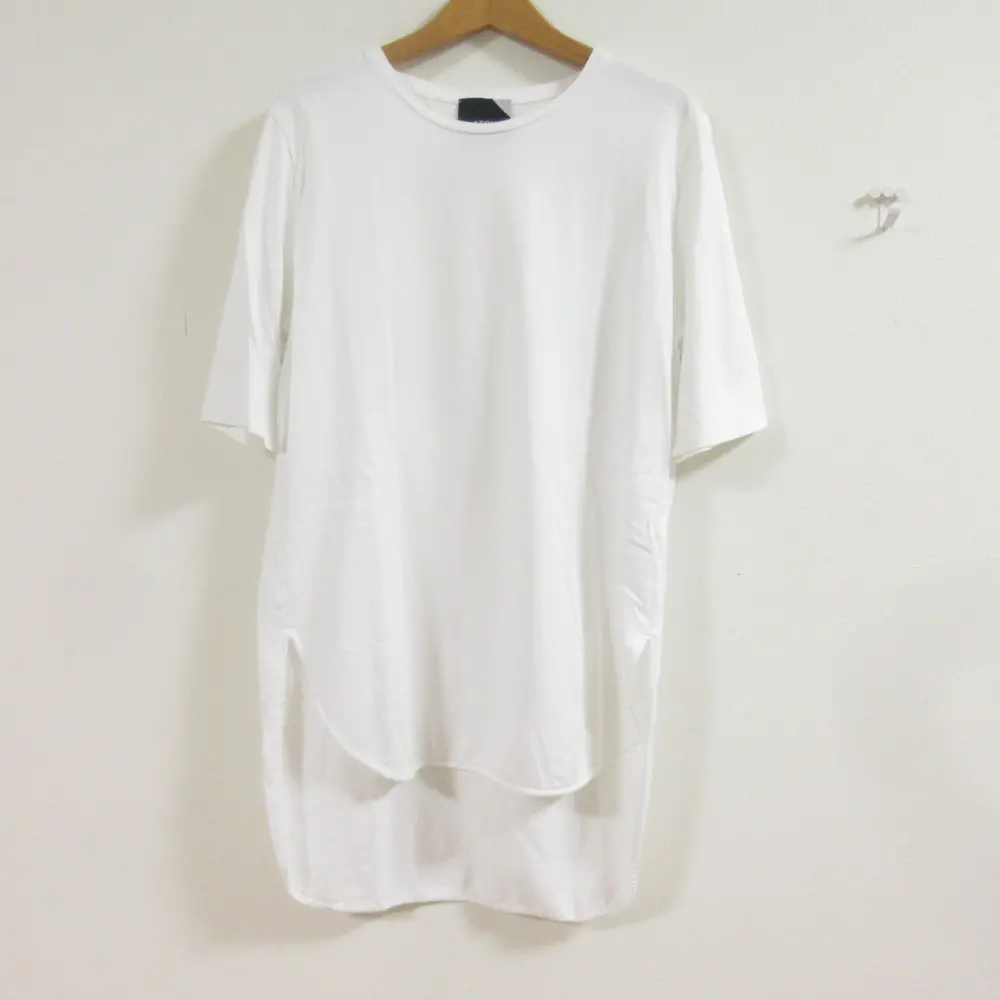 ATON エイトン SUVIN 60 2 ROUND HEM T-SHIRT ラウンドヘム 半袖 プルオーバー クルーネック Tシャツ カットソー サイズ2 ホワイト