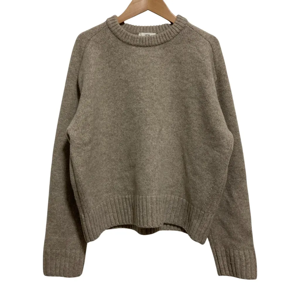 23AW ATON エイトン WOOL CASHMERE SILK CREWNECK SWEATER 長袖 ニット セーター サイズ2 ベージュ