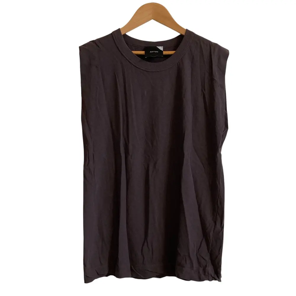 ATON エイトン TON FRESCA タンクトップ ノースリーブ カットソー KKAGIW1400 サイズ2 ブラウン