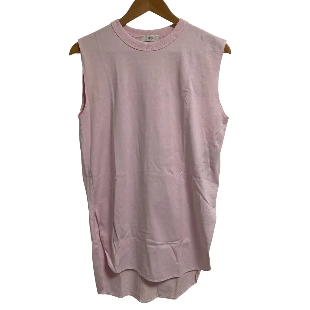 23SS ATON エイトン SUPIMA AIR 12/- ROUND HEM TANK TOP カットソー サイズ2 ピンク
