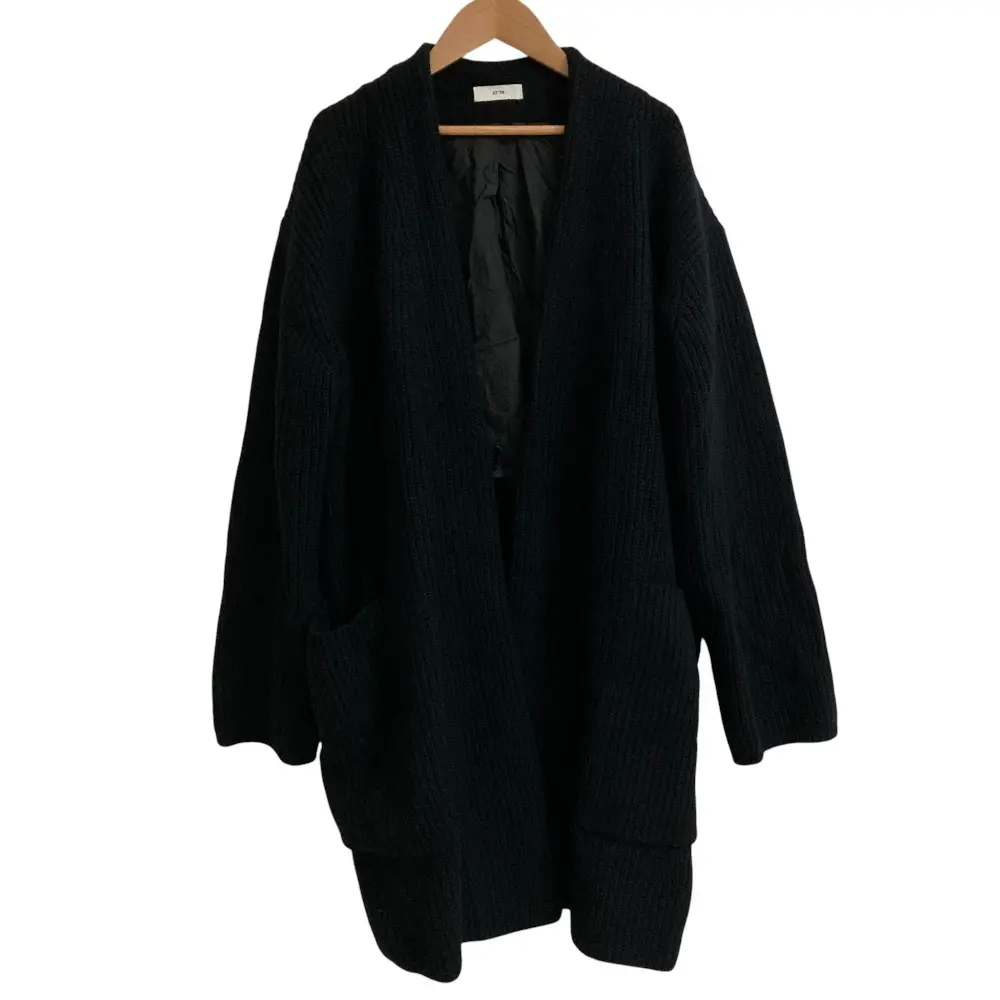 ATON エイトン Cashmere wool cardigan ロングカーディガン ニットコート KRAGNW0916 サイズ02 ブラック