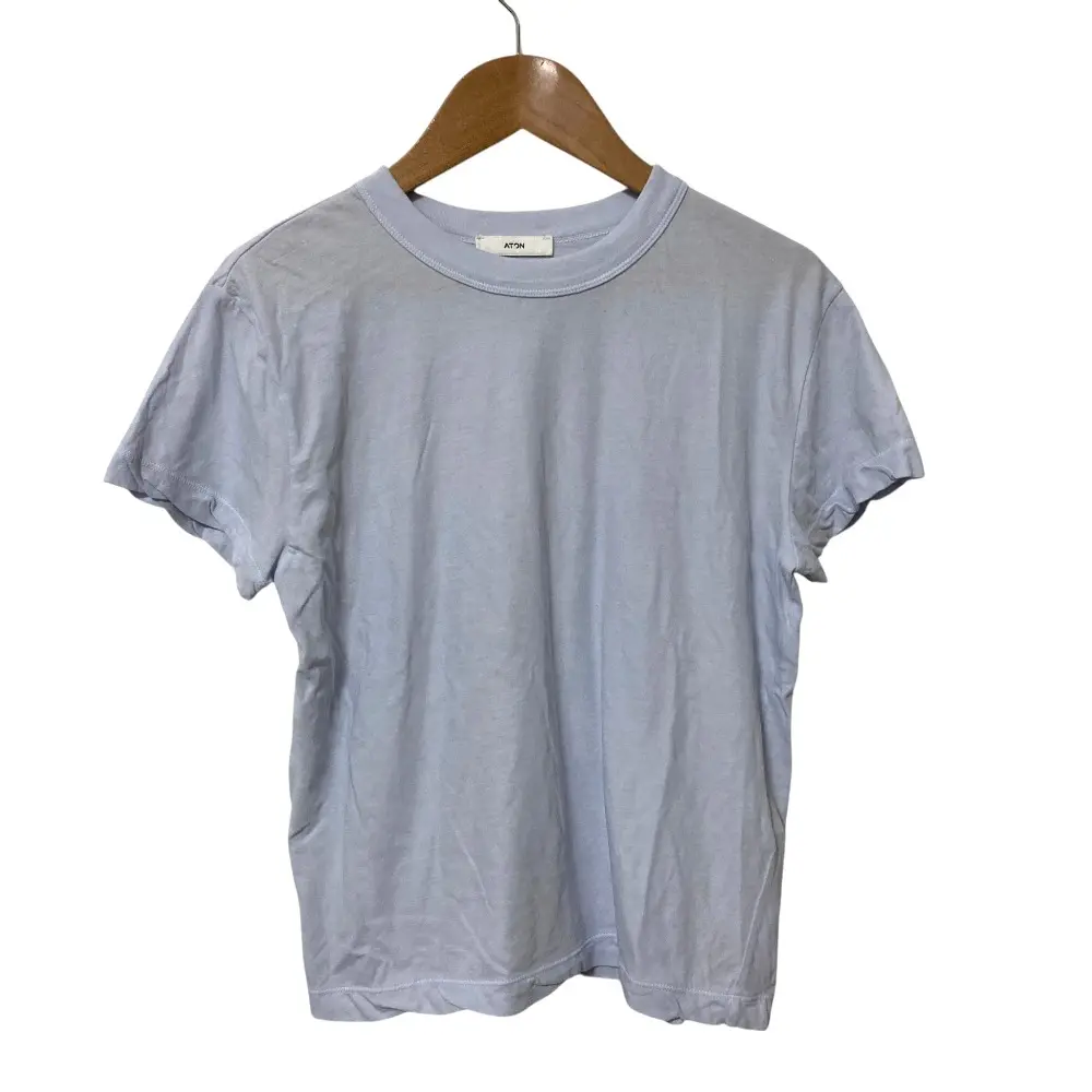 25SS ATONエイトン FRESCA SINGLE JERSEY コンパクトTシャツ サイズ２ サックスブルー