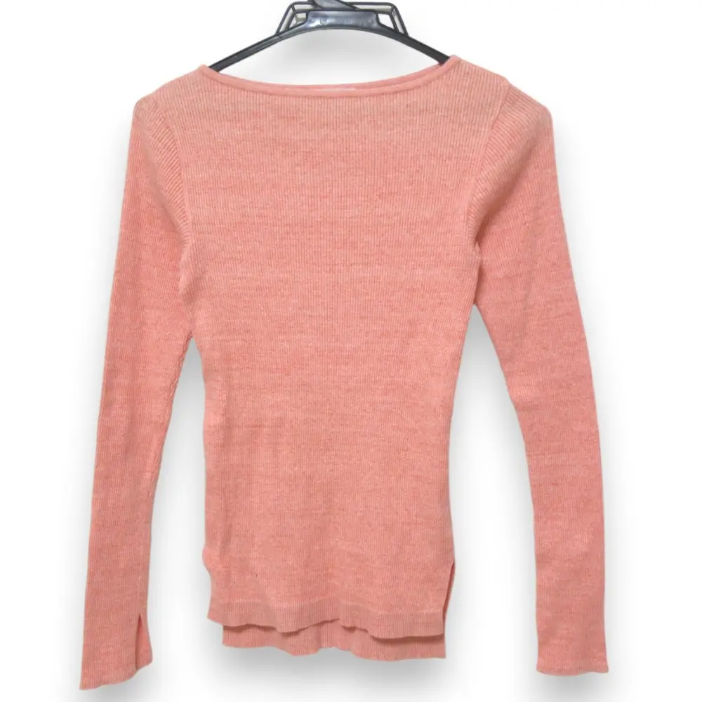 AURALEE オーラリー ロンハーマン別注 ボートネック 長袖 リブニット カットソー A21AB01RH サイズ0 ピンク