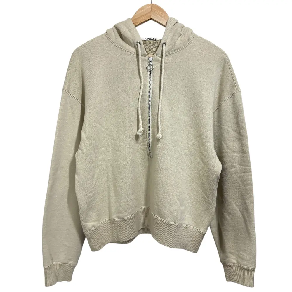 23SS AURALEE オーラリー SMOOTH SOFT SWEAT HALF ZIP P/O PARKA プルオーバー パーカー A23SP04TU サイズ1 ベージュの買取実績【2025年3月買取】