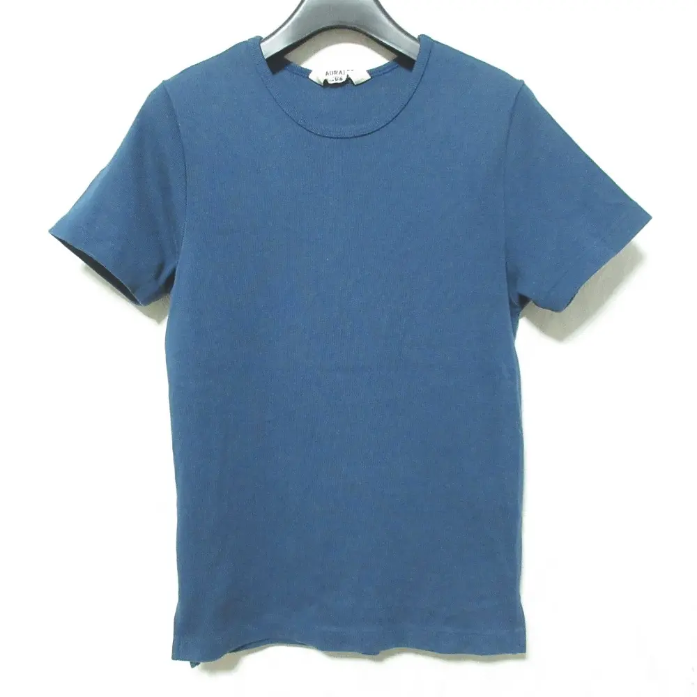 AURALEE オーラリー ロンハーマン別注 リブショートスリーブカットソー Tシャツ A9ST03RH サイズ1 ブルー