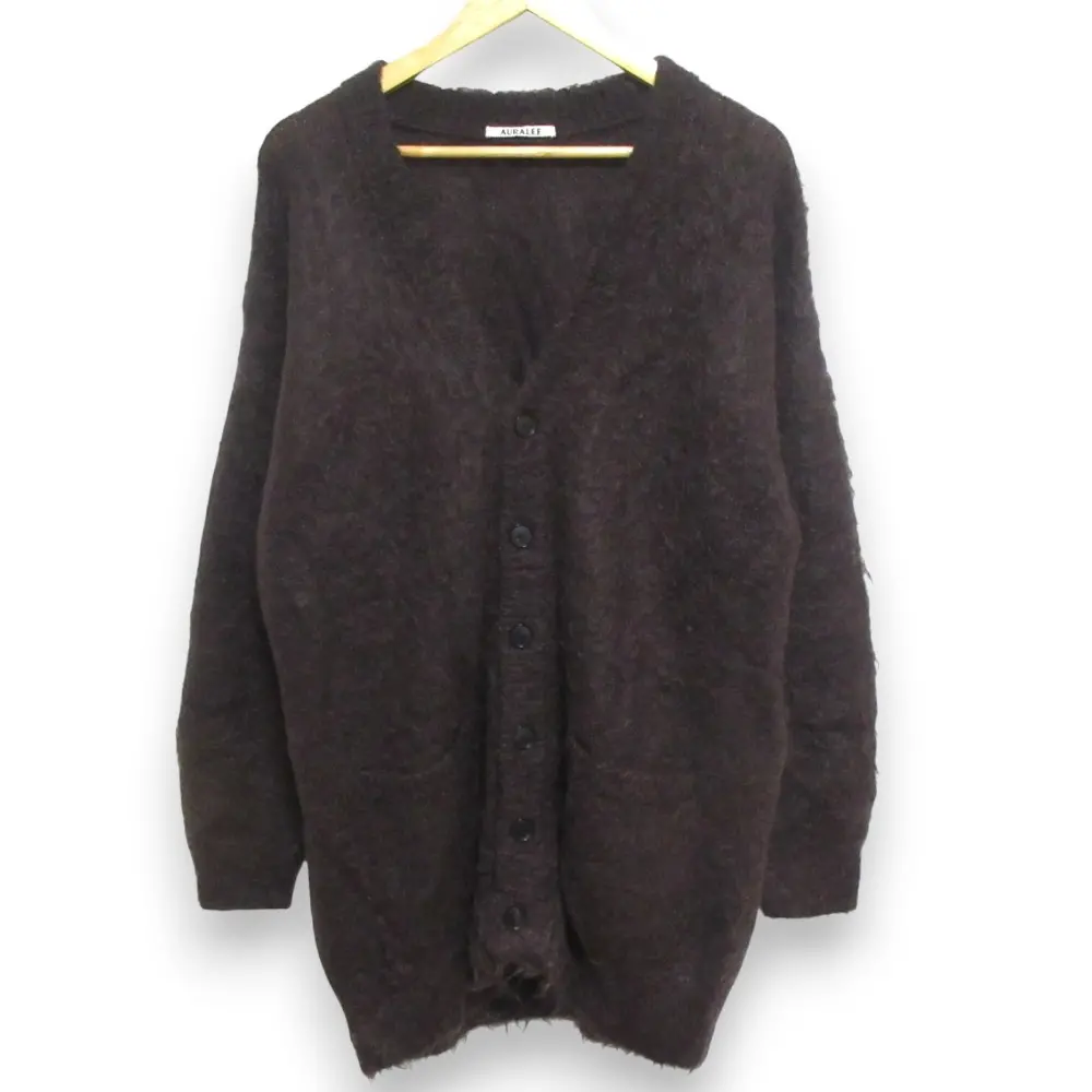 24AW AURALEE オーラリー WOOL SOFT RIB CARDIGAN ウールソフト リブ