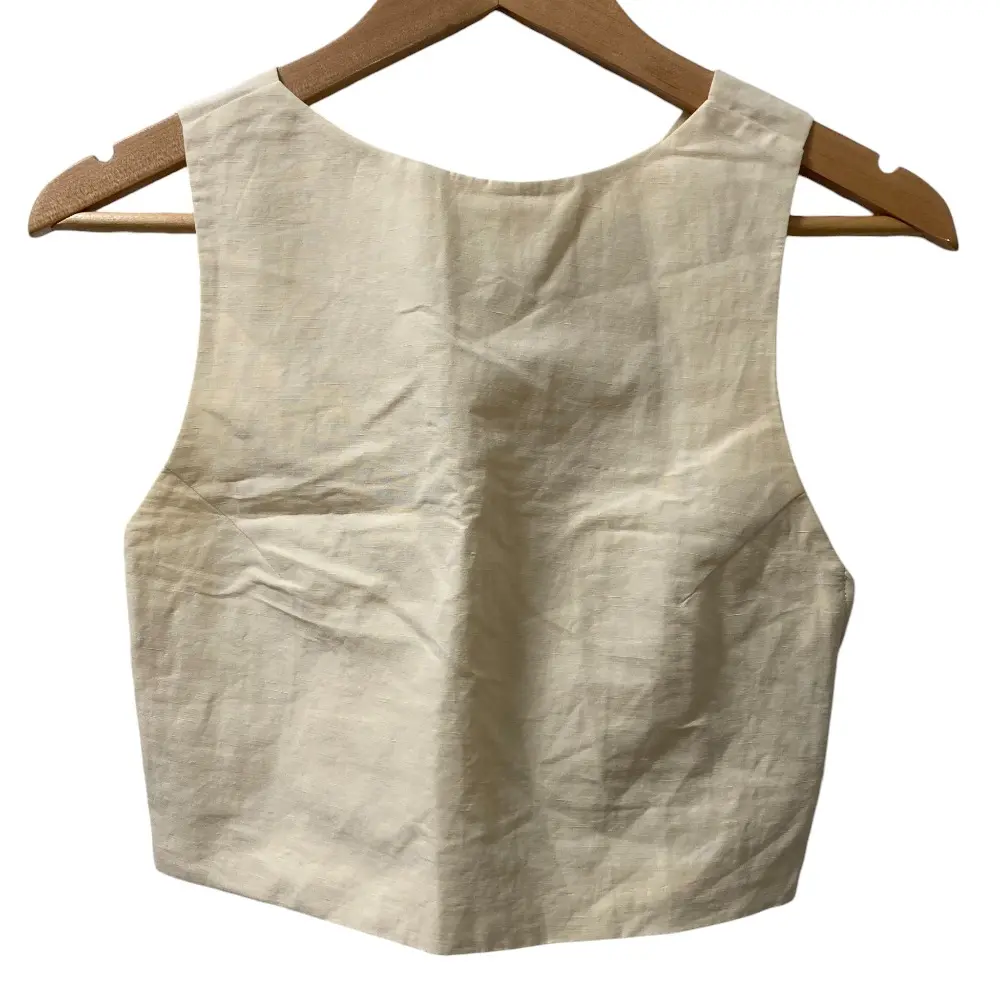 24SS AURALEE オーラリー HIGH DENSITY FINX LINEN WEATHER TANK ノースリーブカットソー A24SP02LW サイズ0 キナリ