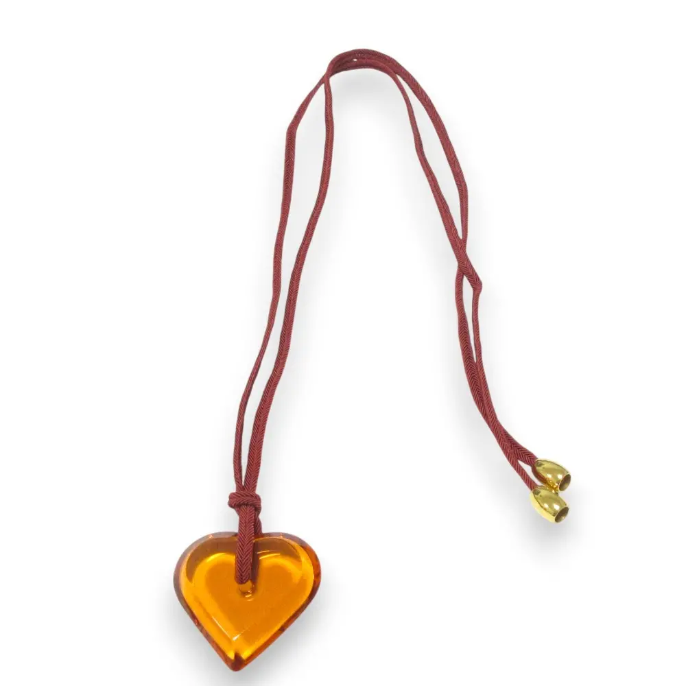 BACCARAT バカラ アラフォリ ペンダント クリスタル ハートモチーフ ネックレス アクセサリー オレンジ