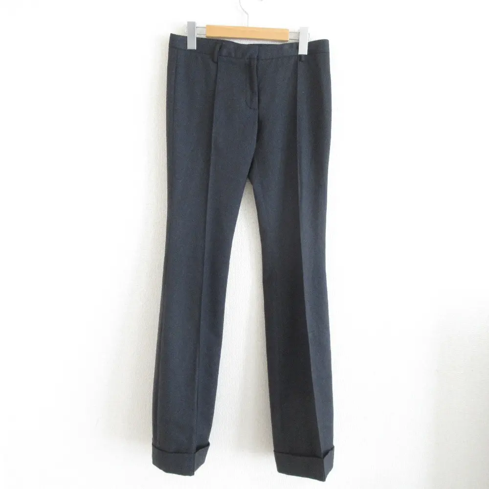 BALENCIAGA バレンシアガ ウール センタープレス スリム パンツ スラックス 36 グレー
