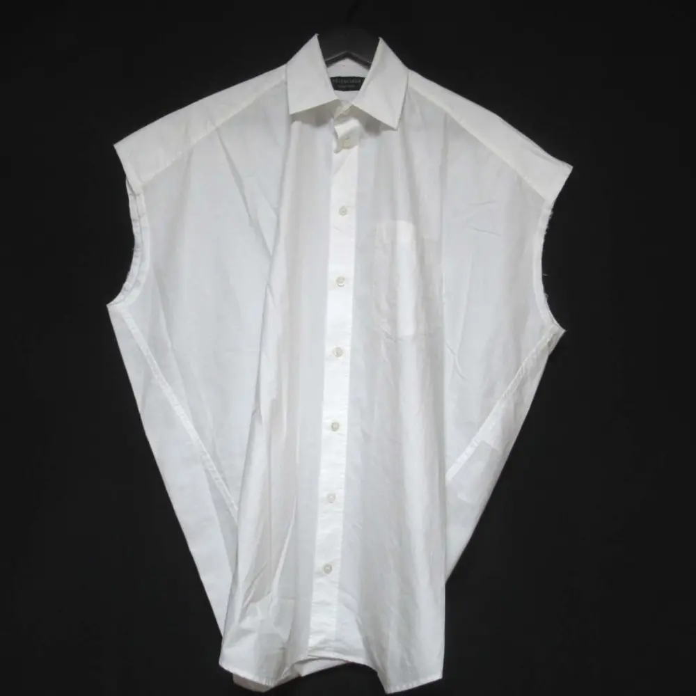 BALENCIAGA バレンシアガ ガルドローブ 2022年モデル フレンチスリーブ オーバーサイズ ブラウス シャツ 725394 TYB18 34 ホワイト