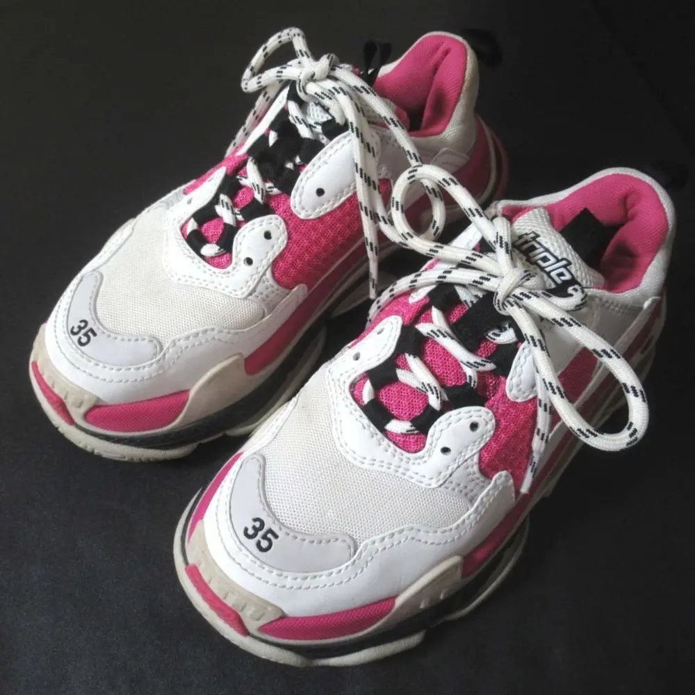 BALENCIAGA バレンシアガ TRIPLE S トリプルエス ダッドシューズ スニーカー 524039 35サイズ 23cm ピンク×ホワイト系