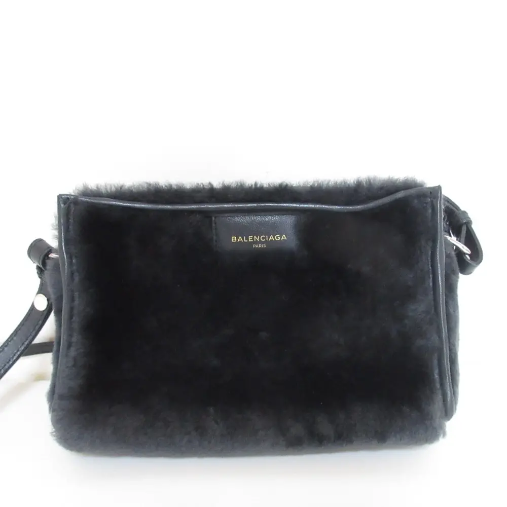 BALEMCIAGA バレンシアガ ファーショルダーバッグ 452460 ブラック