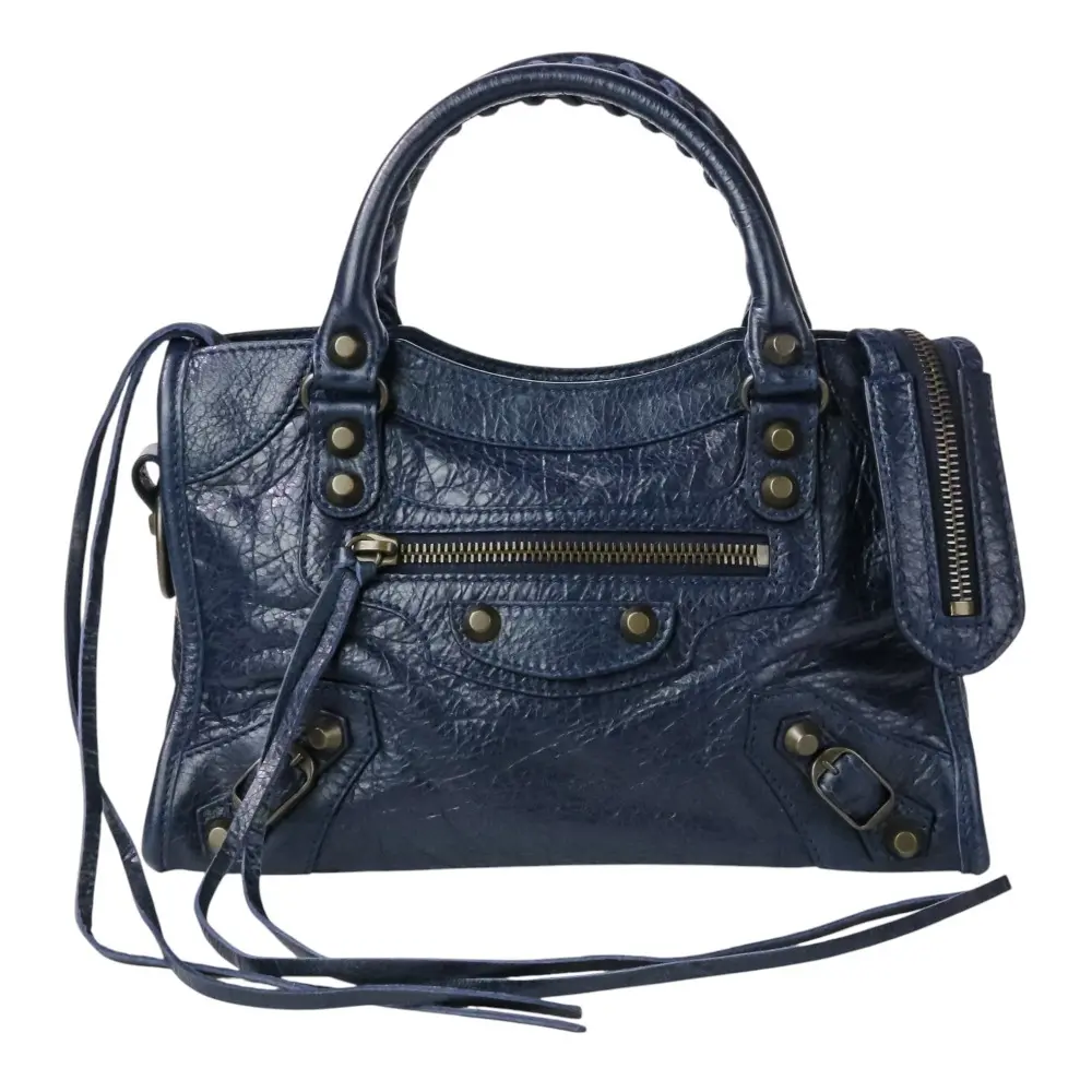 BALENCIAGA バレンシアガ クラシック ミニシティ 2way ショルダーバッグ 300295 ネイビー