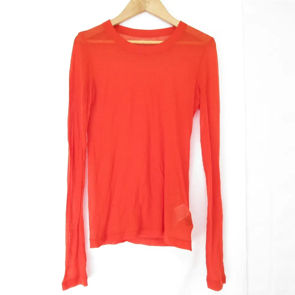 BATONER バトナー MELTY RIB U NECK LONG SLEEVE T-SHIRT リブ カットソー BN-25FL-008 サイズ1 レッド